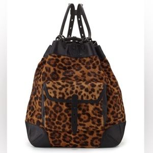Rag & Bone Grayson Leopard Print Calf Hair Backpack NWOT